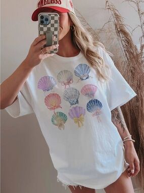 🆕🐚🎀SHELL + BOW T SHIRT